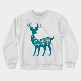 Folk Deer, Christmas Reindeer, Folk Art, Rudolph, Animal art, Happy Holidays, Wildlife t-Shirt, Deer Mug Crewneck Sweatshirt